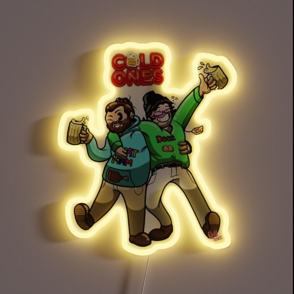 Cold Ones Chillin Wit Da Grog Rgb Led Neon Sign - Shineneon