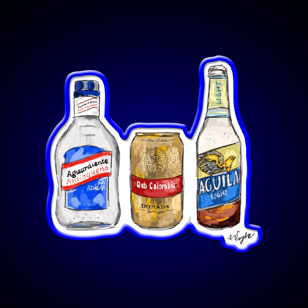 Colombia Beer Dorada Aguardiente Aguila Beer Bar Decor Led Neon Sign Rgb Color