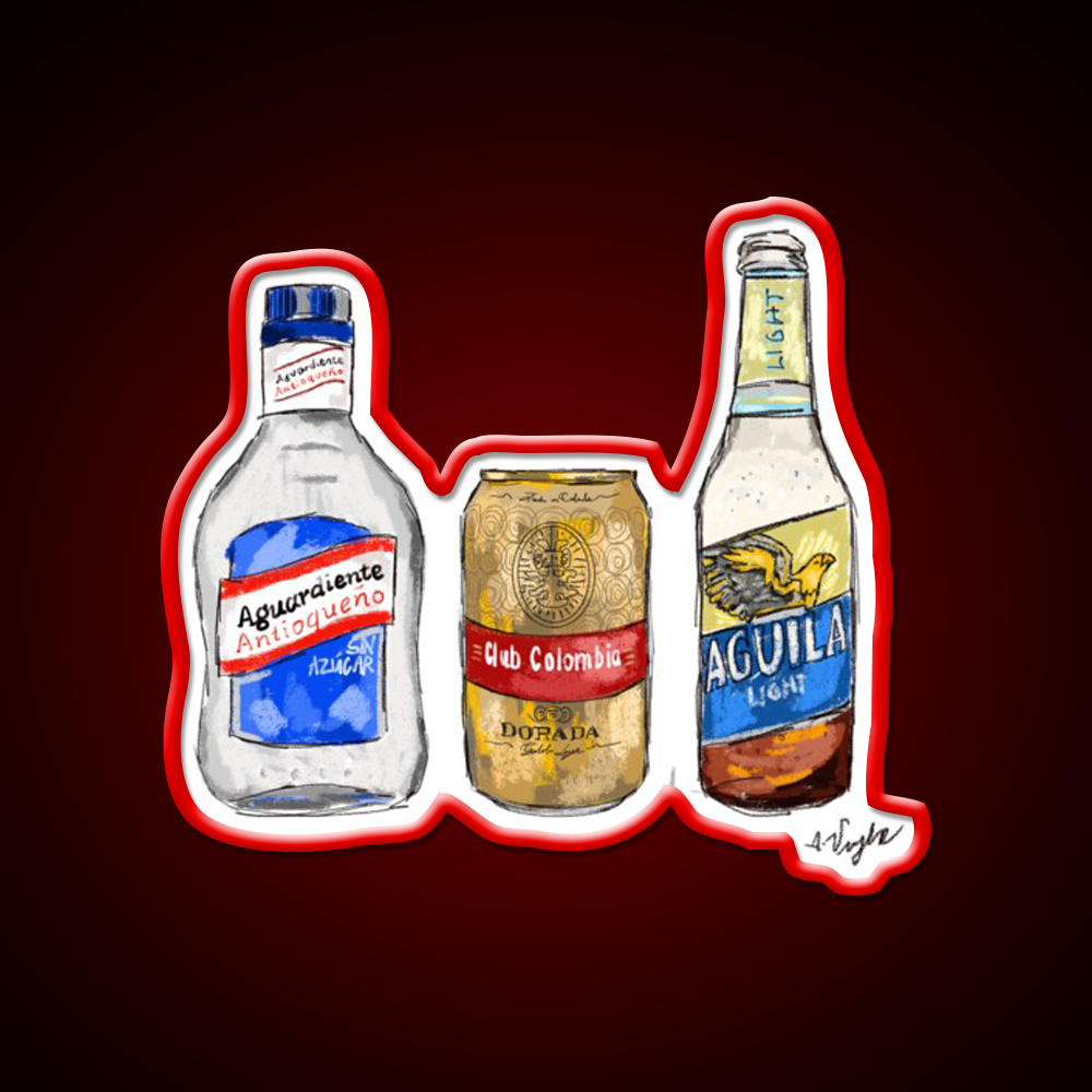 Colombia Beer Dorada Aguardiente Aguila Beer Bar Decor Led Neon Sign Rgb Color