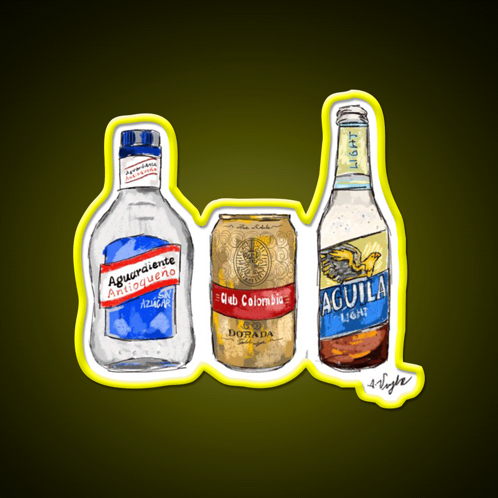 Colombia Beer Dorada Aguardiente Aguila Beer Bar Decor Led Neon Sign Rgb Color