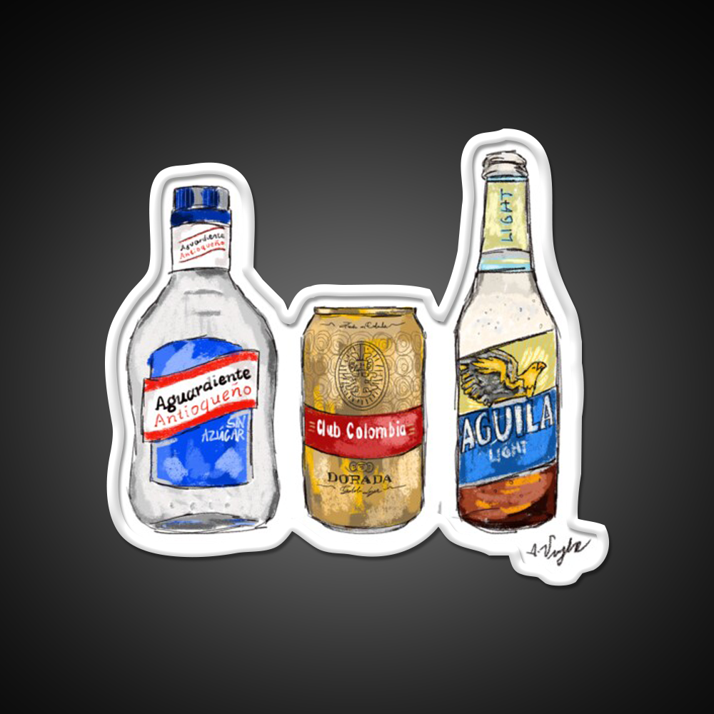 Colombia Beer Dorada Aguardiente Aguila Beer Bar Decor Led Neon Sign Rgb Color