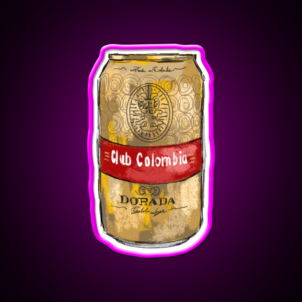 Colombia Beer Dorada Beer Bar Decor Led Neon Sign Rgb Color - Neon sign mounted on wall in room