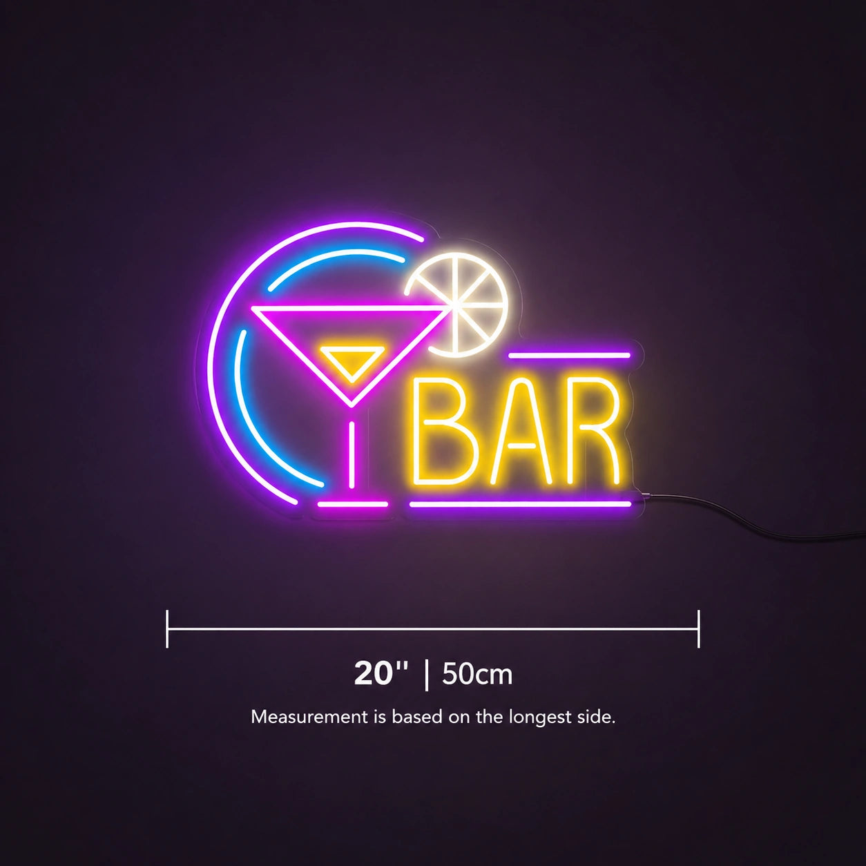 Color Bar Wall Neon Sign LED Neon Sign size image