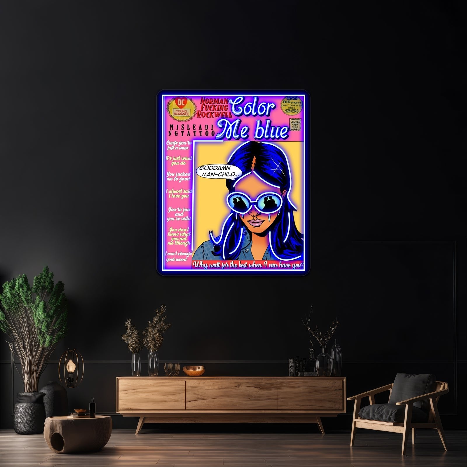 Color Me Blue Artwork Business Led Sign - Shineneon