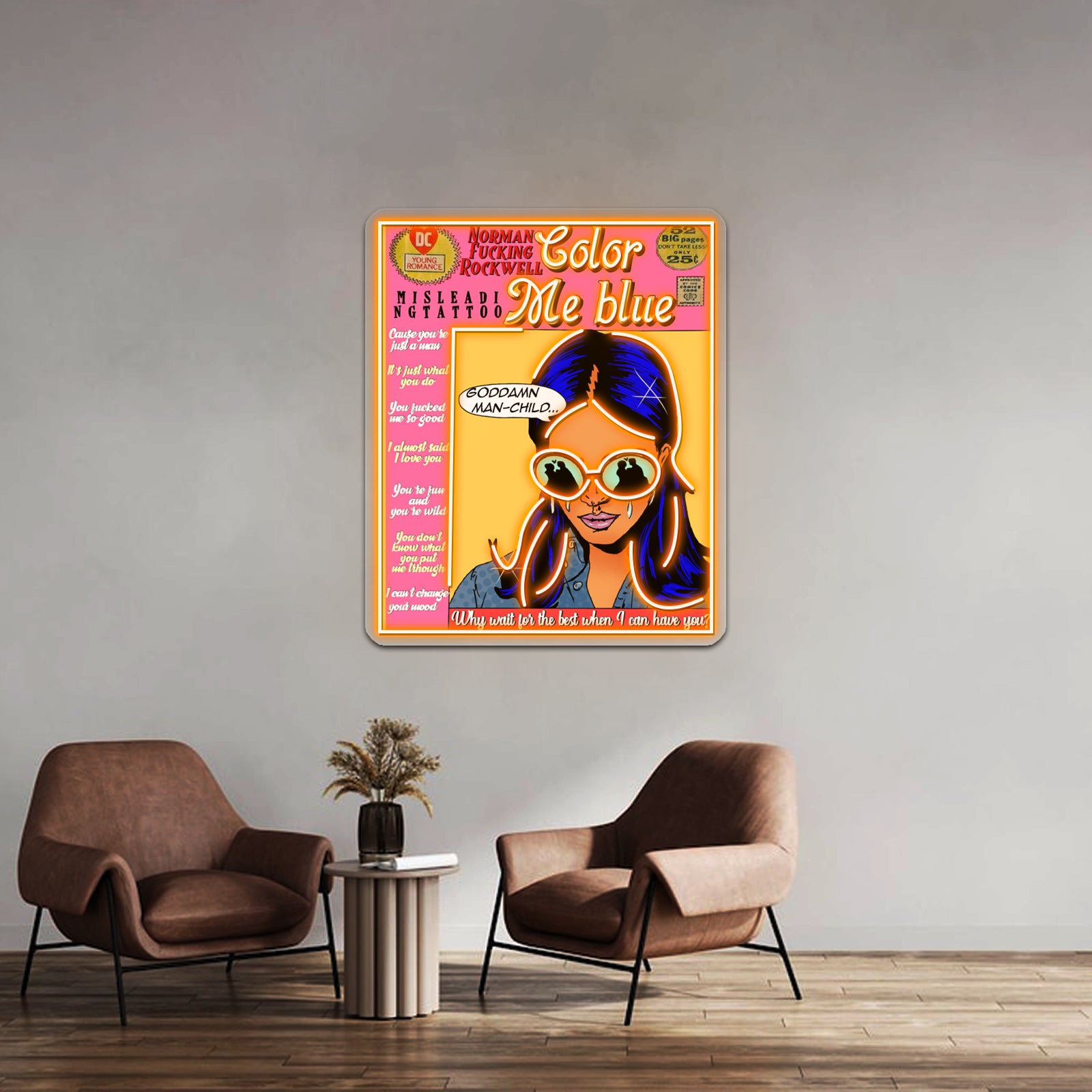 Color Me Blue Artwork Business Led Sign