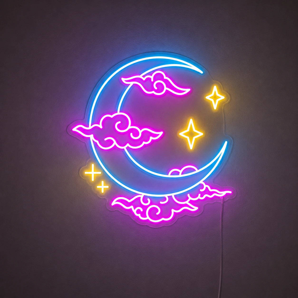 Color Moon Cloud Neon Sign LED Neon Sign main product image
