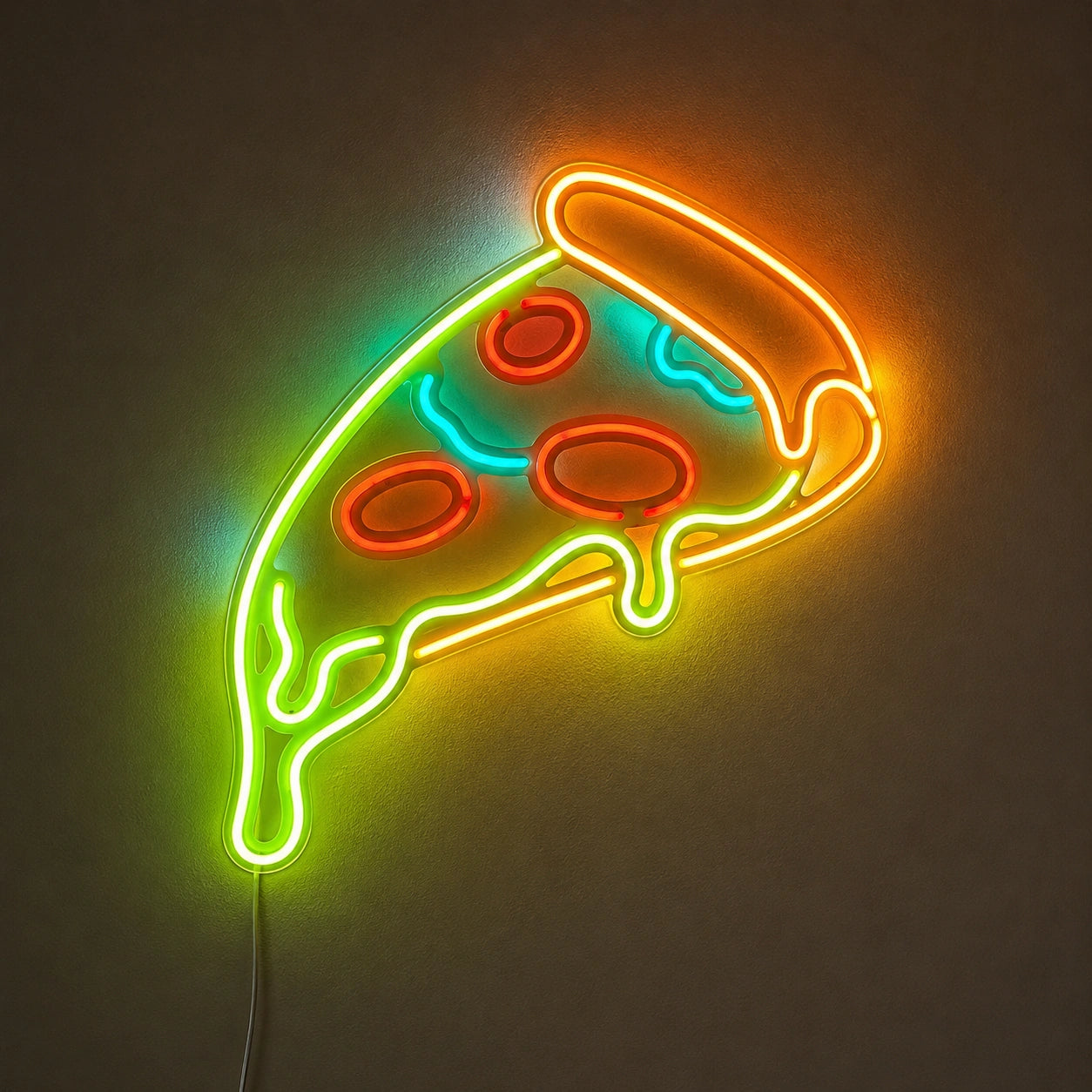 Color Pizza Slice Neon Sign LED Neon Sign high-converting product image