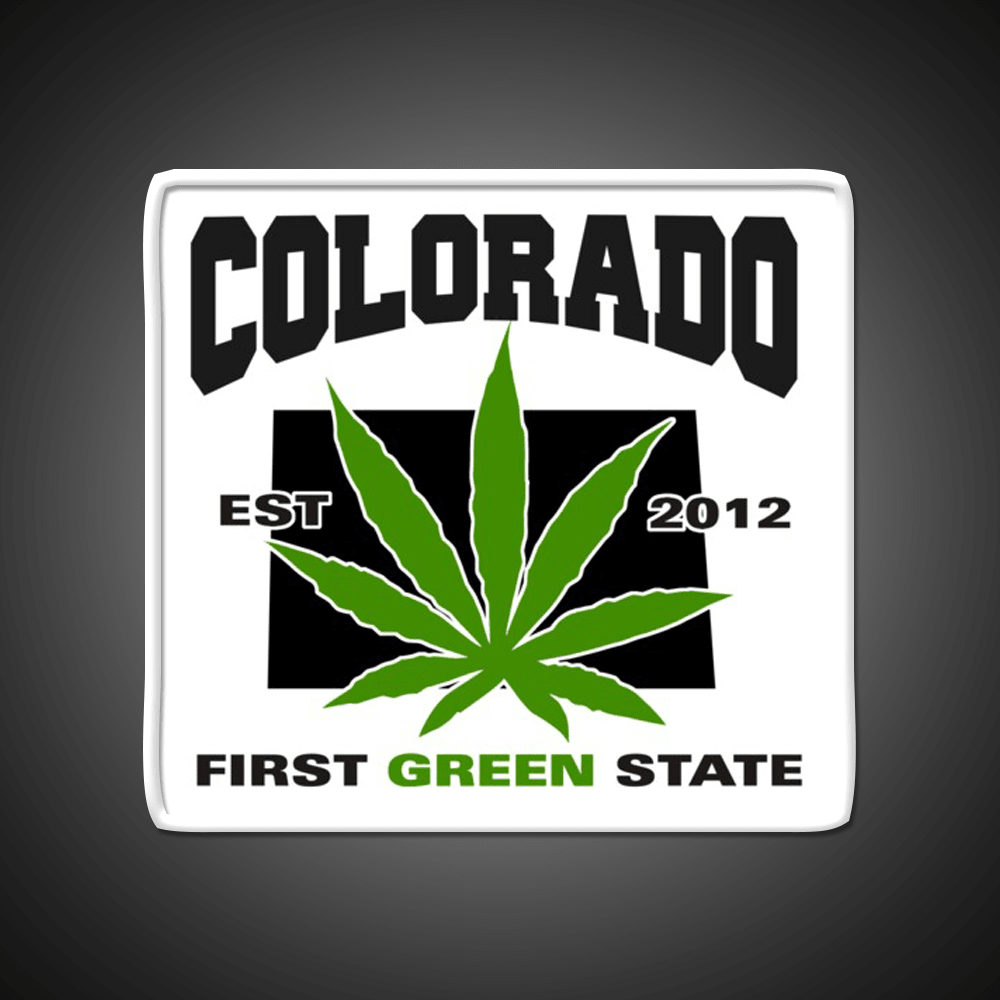 Colorado First Green State Hemp Inspired Green Leaf Led Neon Sign Rgb Color - Shineneon