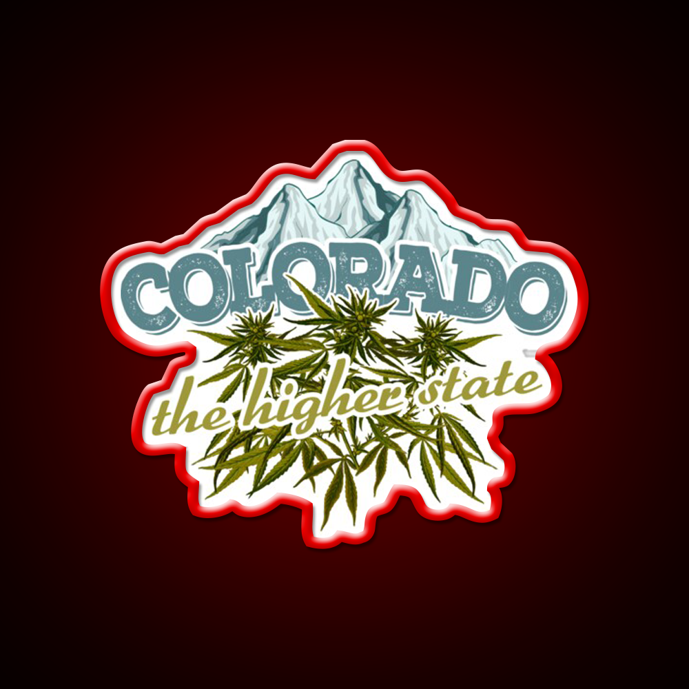 Colorado The Higher State Hemp Inspired Green Leaf Led Neon Sign Rgb Color - LED neon sign view 10