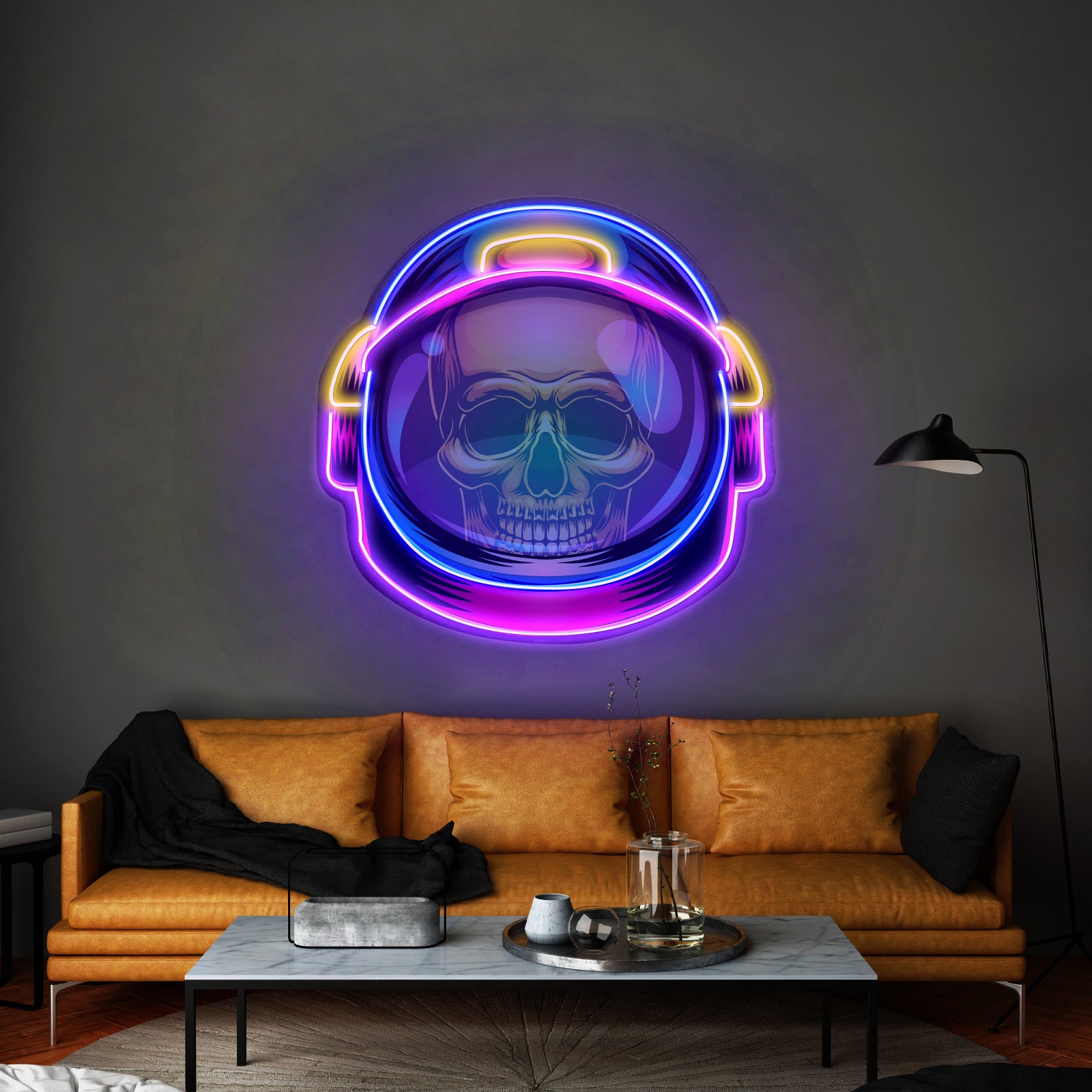 Colorful Astronaut Skull Led Neon Sign Light Custom Led Signs
