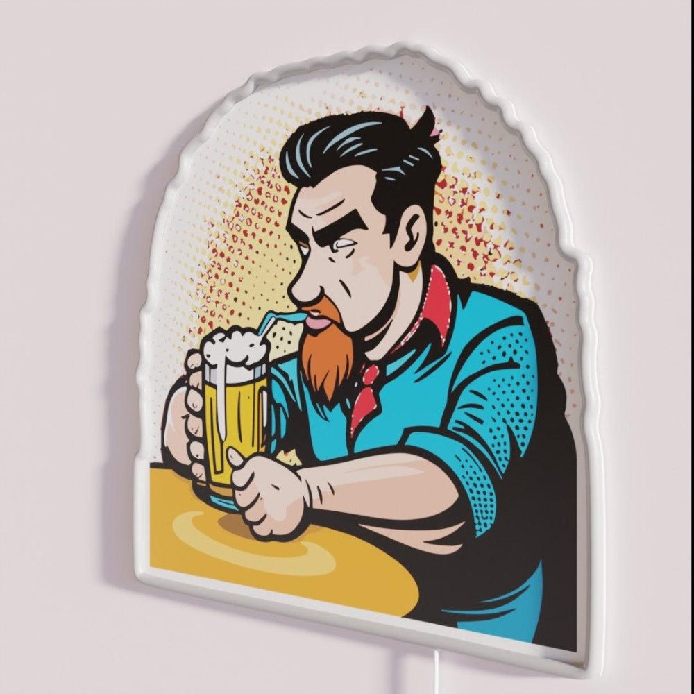 Colorful Beer Drinker Rgb Led Neon Sign - Shineneon