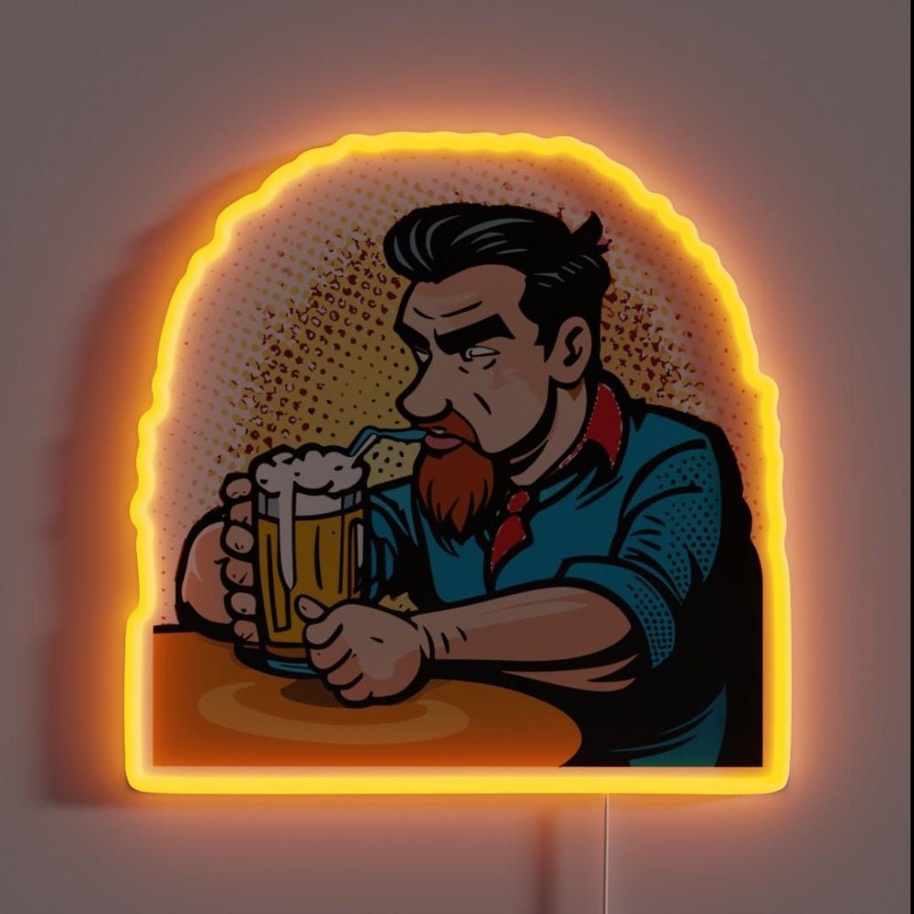 Colorful Beer Drinker Rgb Led Neon Sign - Shineneon