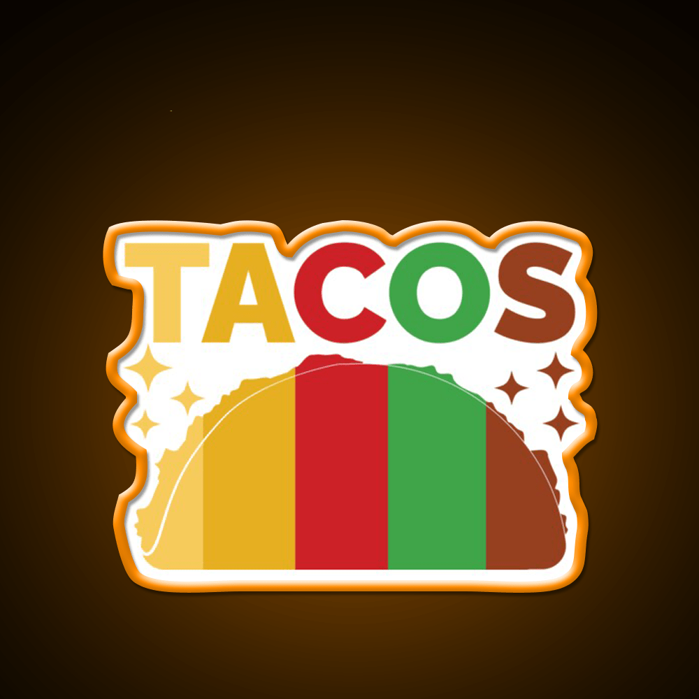 Colorful Cute Taco Led Neon Sign Mexican Food Sign Rgb Color - Shineneon