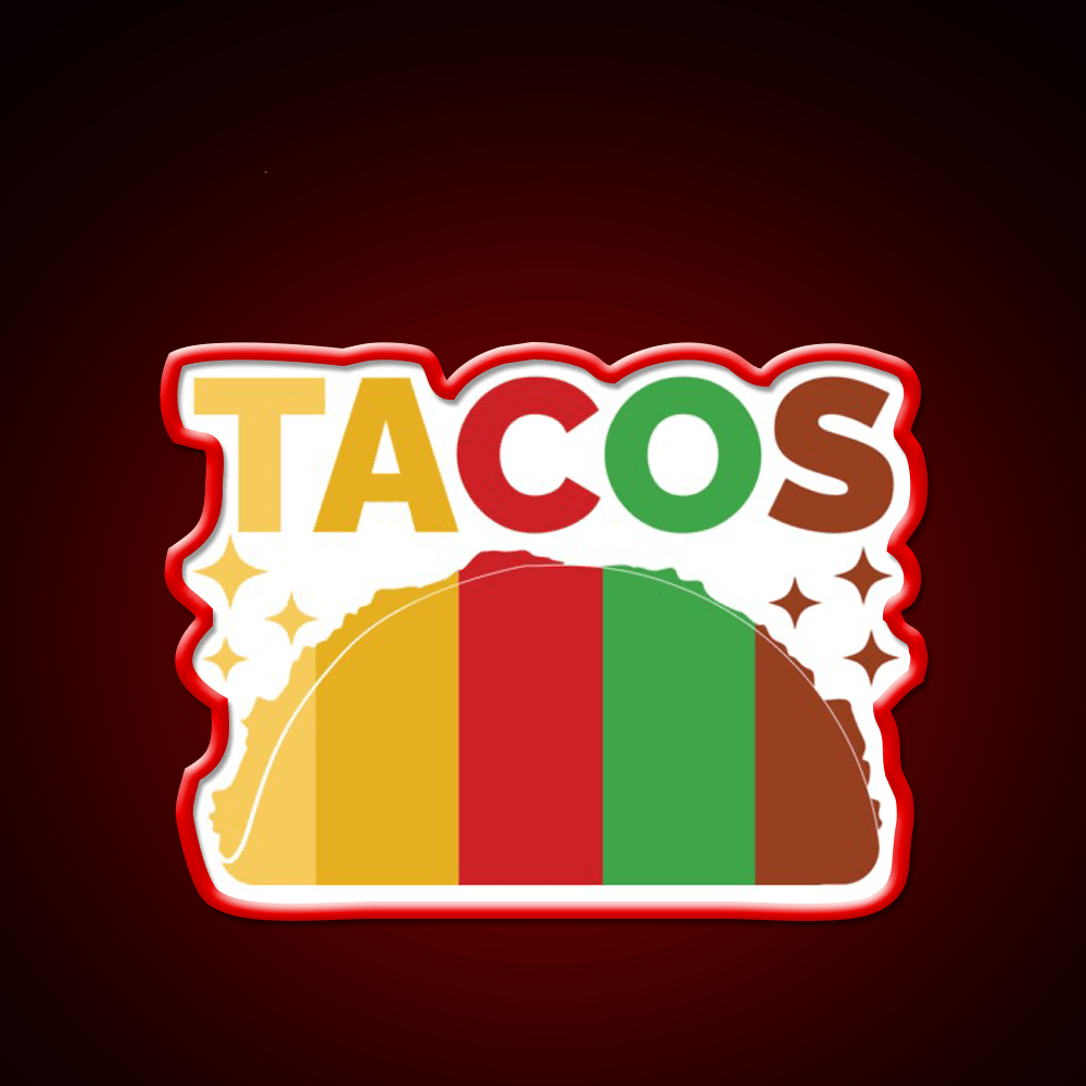 Colorful Cute Taco Led Neon Sign Mexican Food Sign Rgb Color - Shineneon