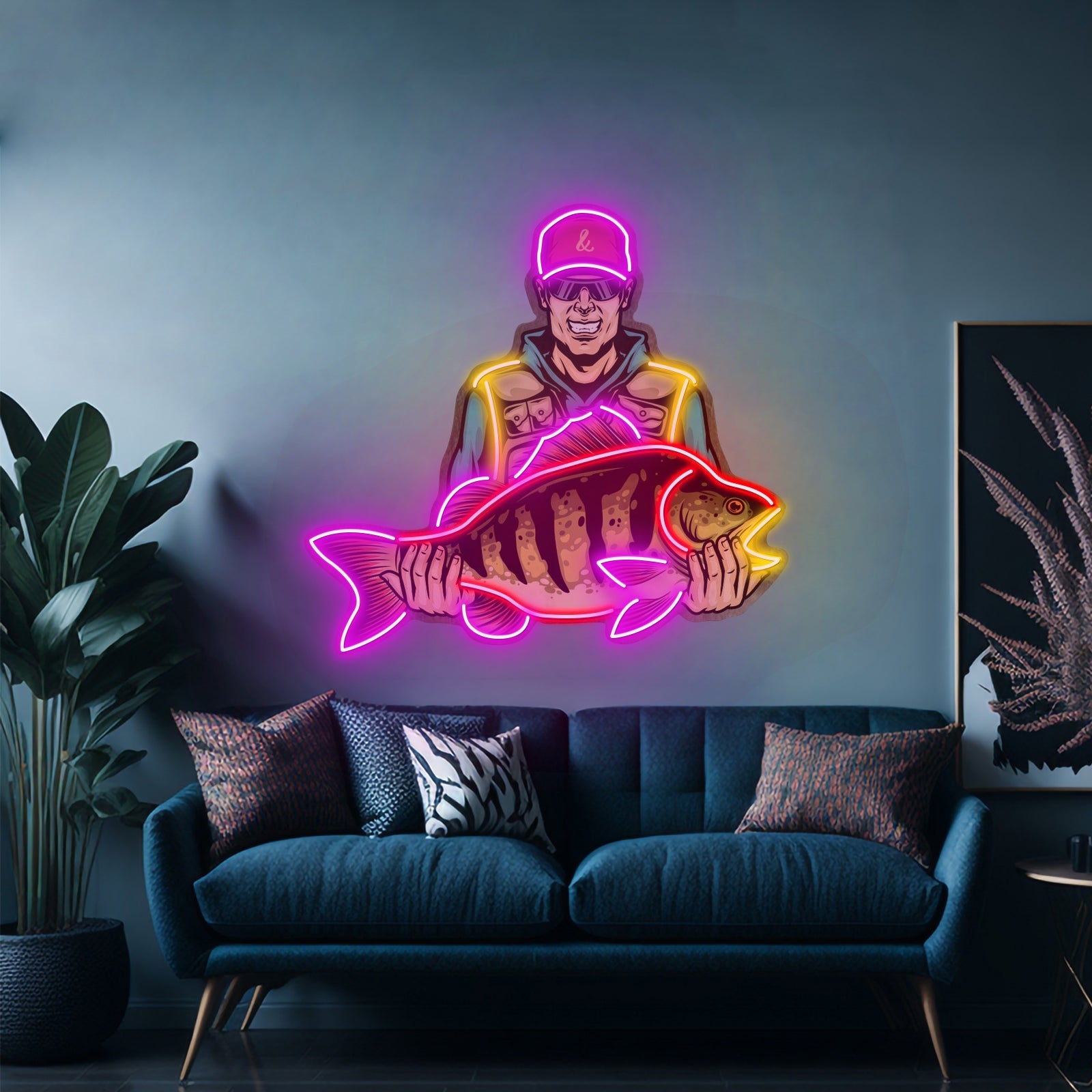 Colorful Fishing Led Neon Sign Light Custom Led Signs - Shineneon