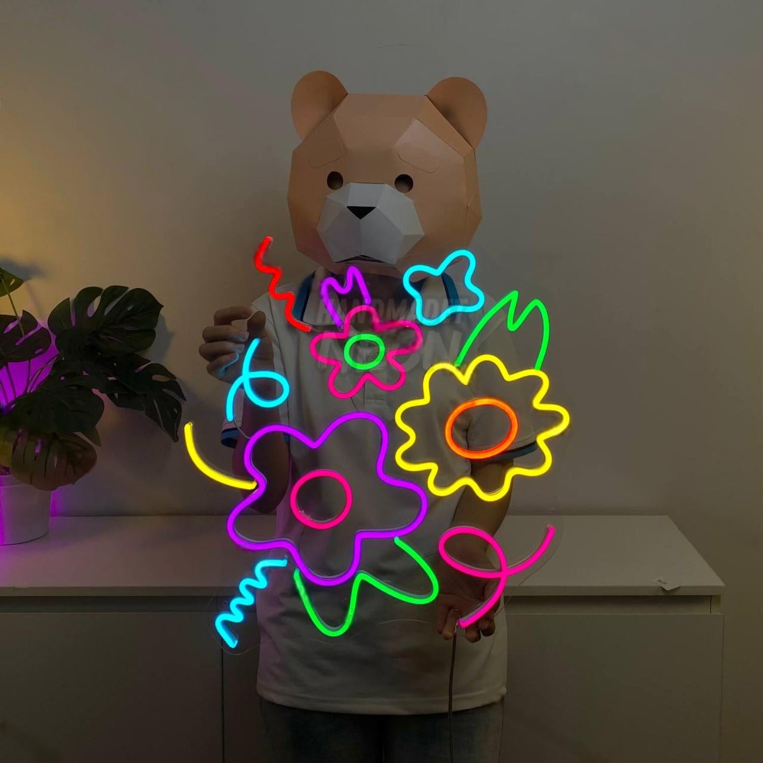 Colorful Floral Led Neon Sign Flower Led Neon Sign | Shineneon