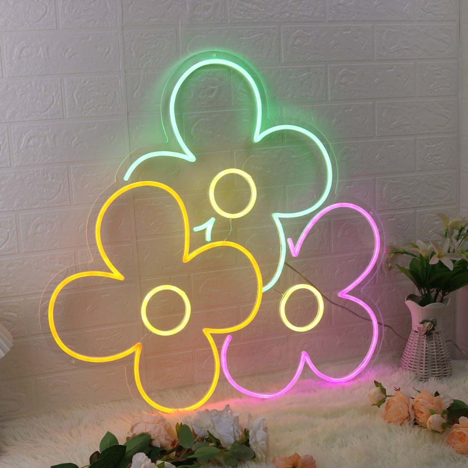 Colorful Flowers Custom Led Neon Sign - Shineneon