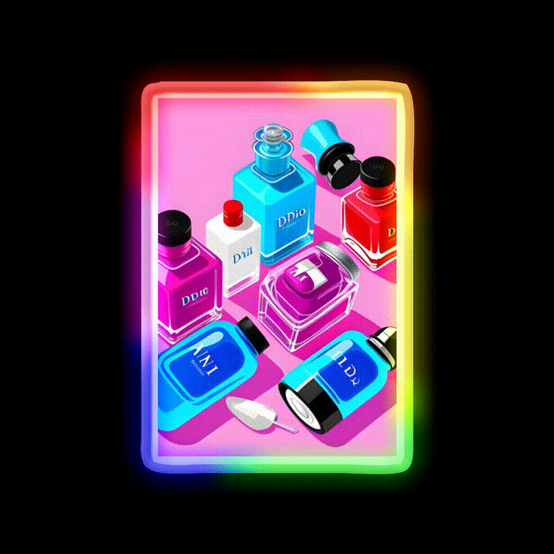 Colorful Nail Salon Dream Nail Art Lovers Nail Salon Led Neon Sign Rgb Color - LED neon sign close-up detail