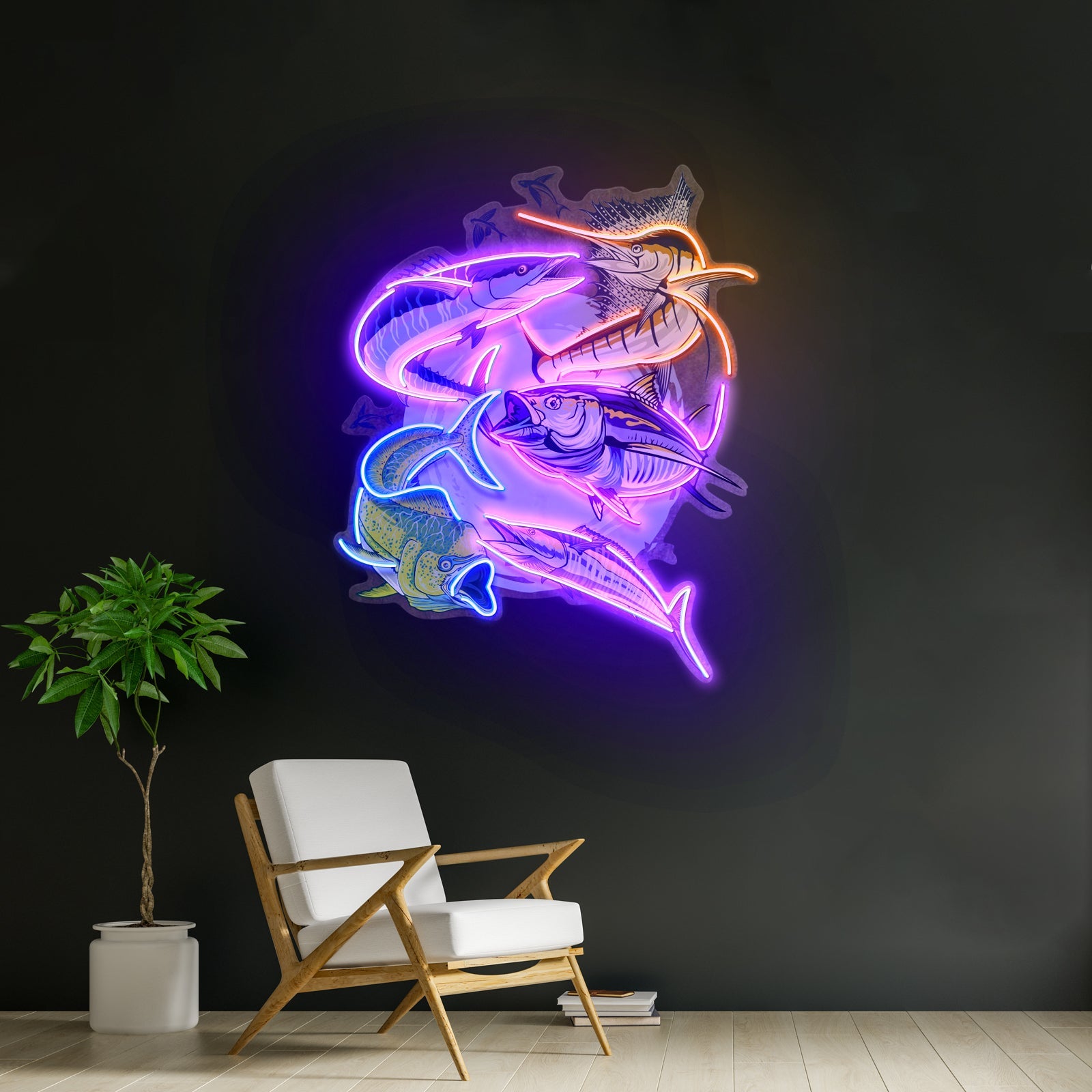 Colorful Ocean Fishing Led Neon Sign Light Custom Led Signs - Shineneon