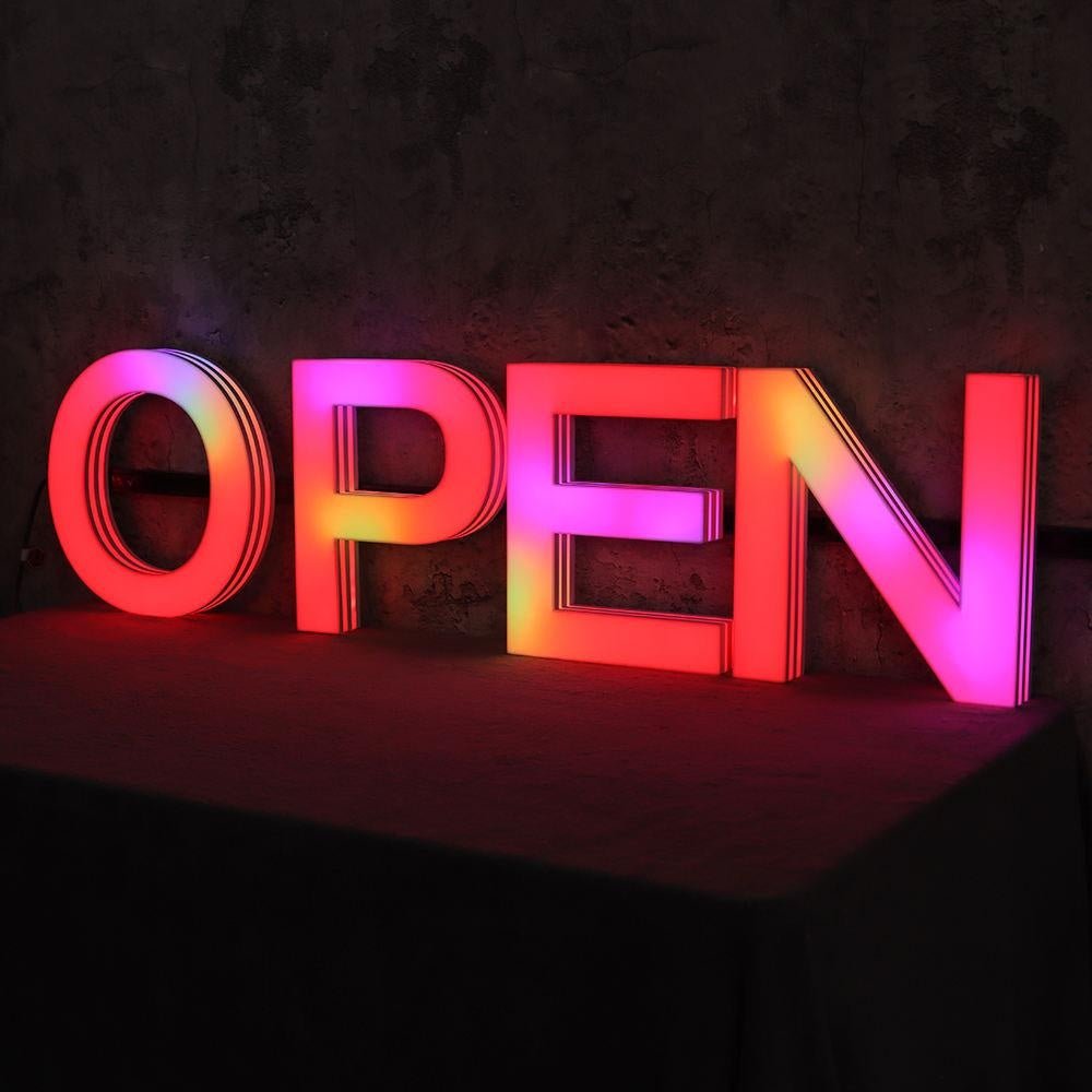 Colorful Open 3D Fulllit Acrylic Led Letters Sign - Shineneon