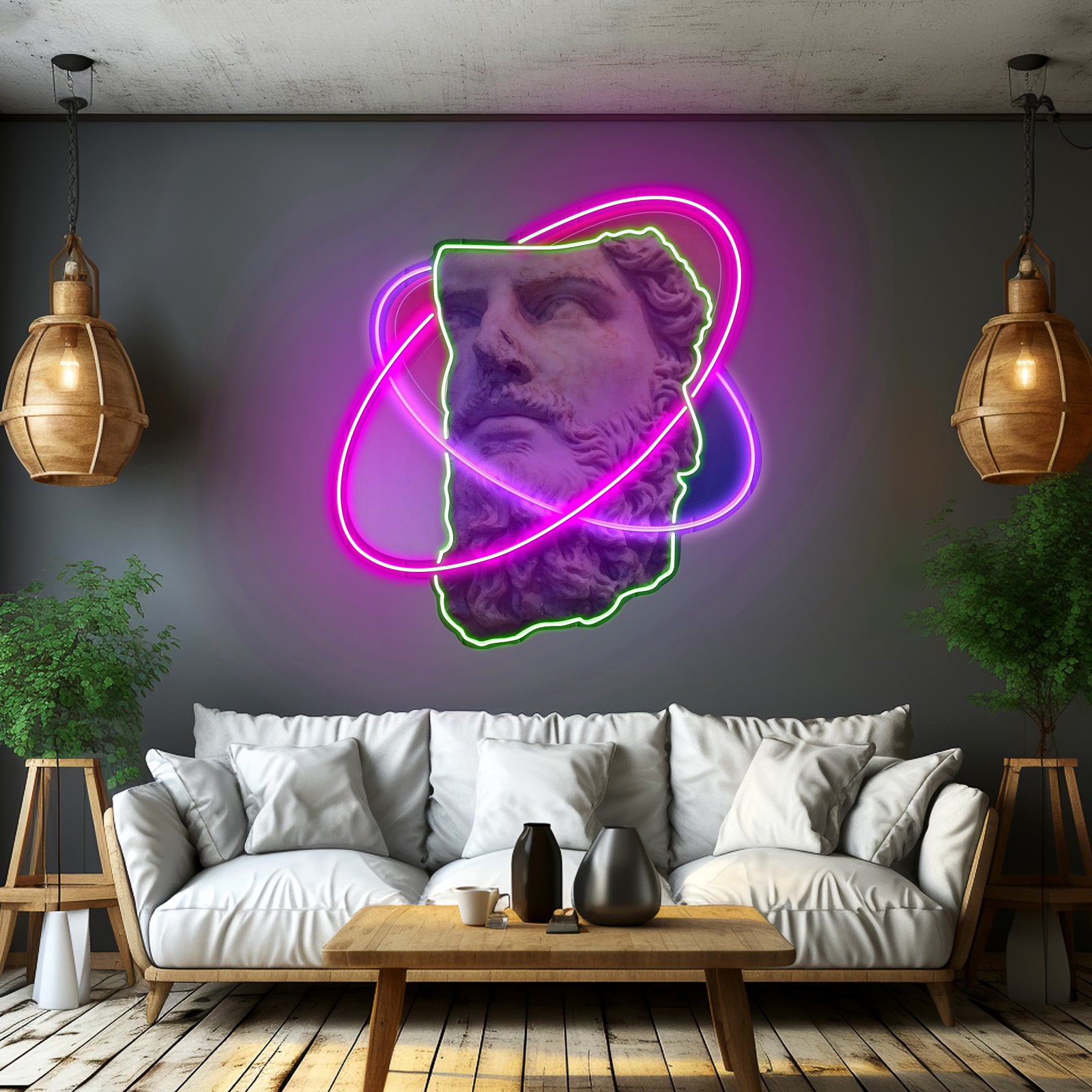 Colorful Sculpture Neon Acrylic Artwork