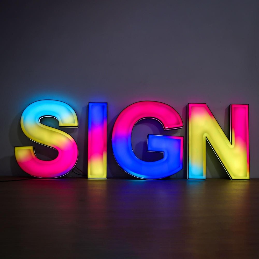 Colorful Sign 3D Frontlit Letters Metal Led Sign - Shineneon