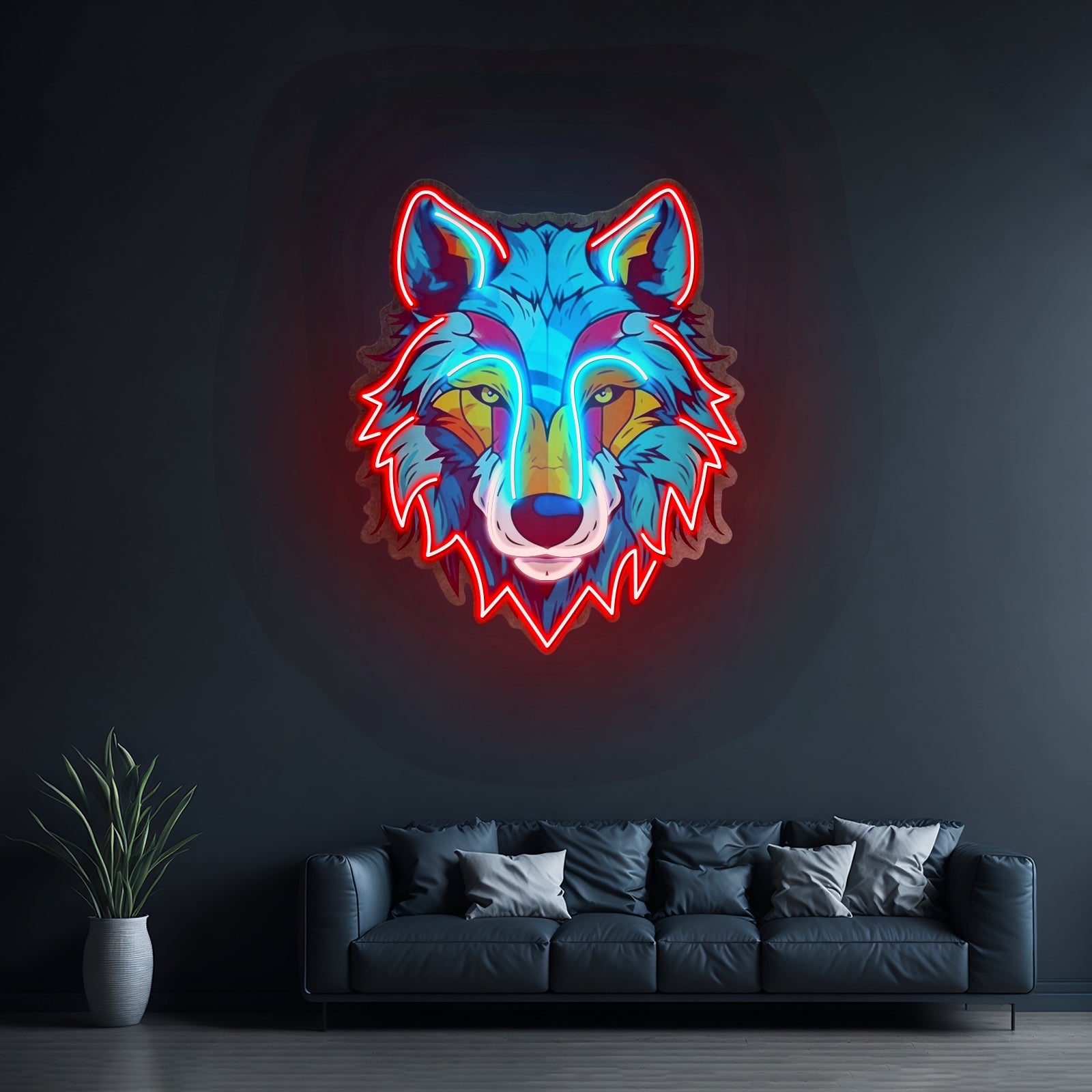 Colorful Wolf Led Neon Sign Light Custom Led Signs - Shineneon