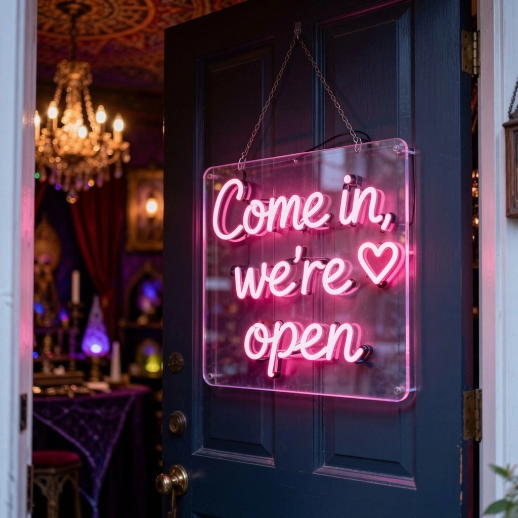 Come In We're Open LED Neon Sign - 01 Original Product Image