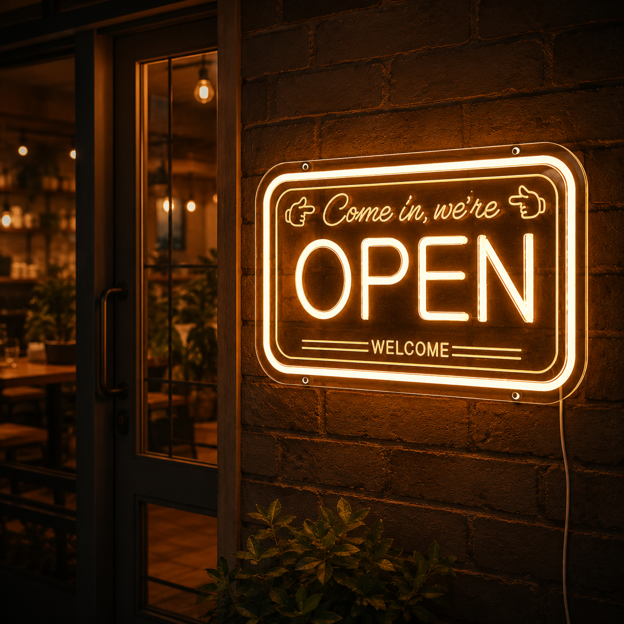Come In We're Open LED Neon Sign Home Wall Art - 02 High-Converting Product Image