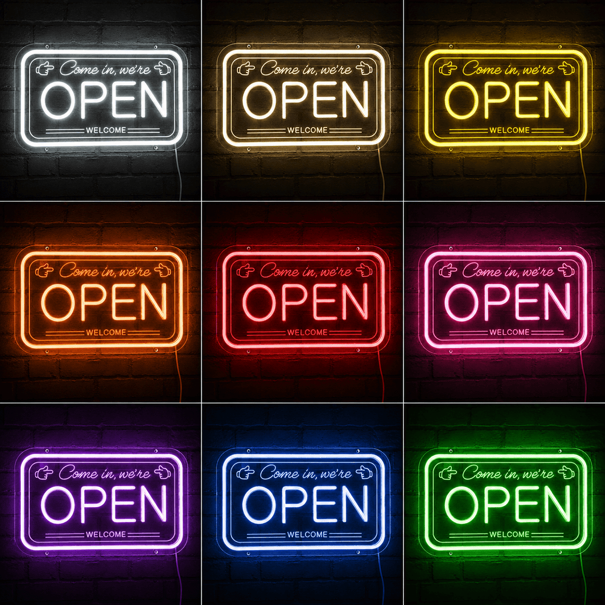 Come In We're Open LED Neon Sign Home Wall Art - Shineneon