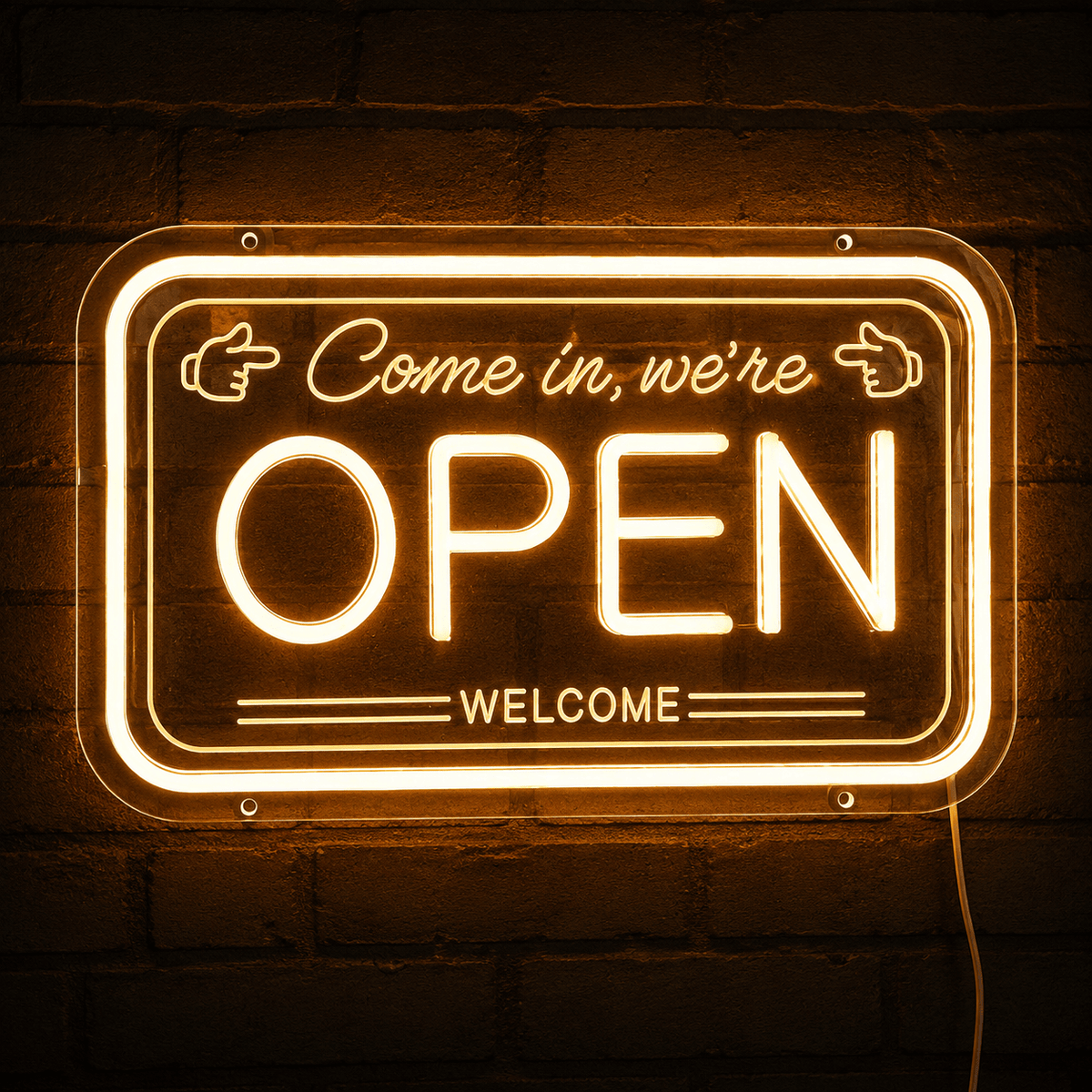 Come In We're Open LED Neon Sign Home Wall Art - Shineneon