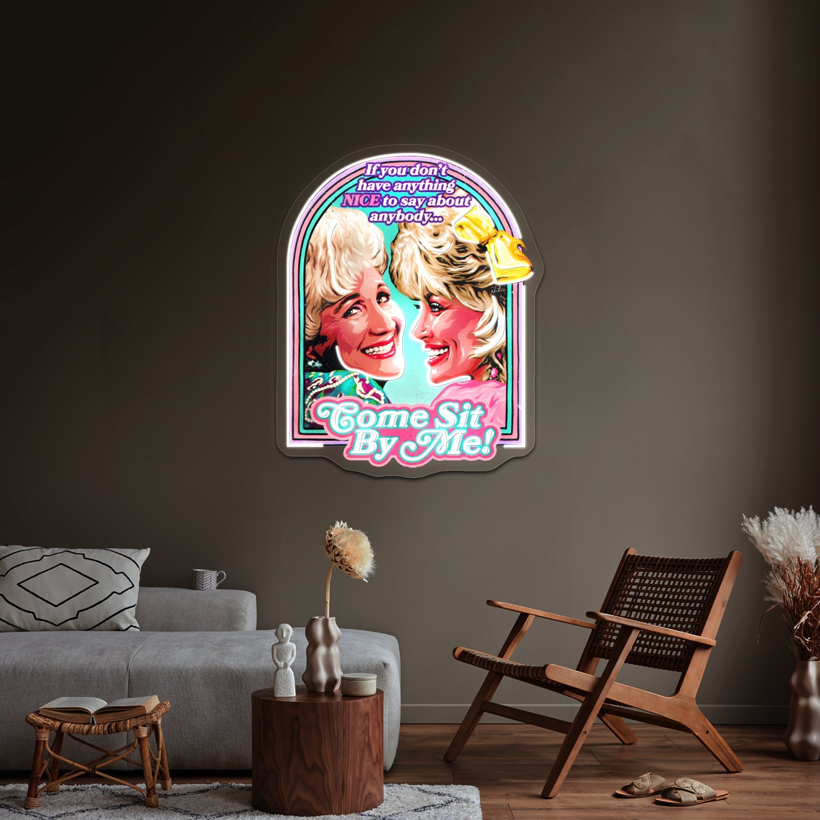 Come Sit By Me Artwork Business Led Sign - Shineneon
