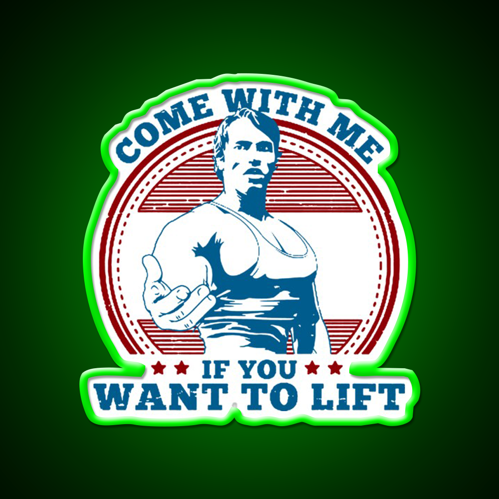 Come With Me If You Want To Lift Gym Fitness Led Neon Sign Rgb Color