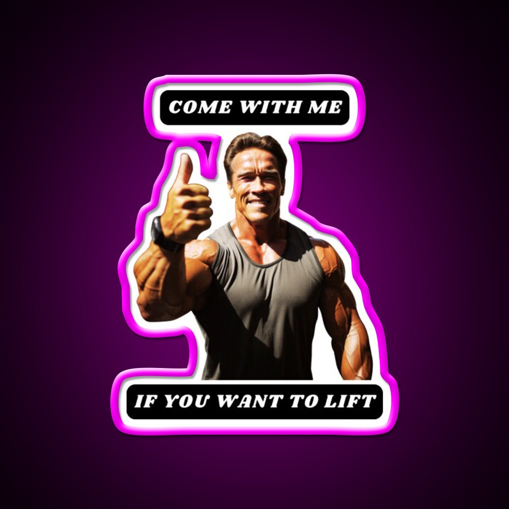 Come With Me If You Want To Lift Gym Fitness Led Neon Sign Gym Room Sign Rgb Color