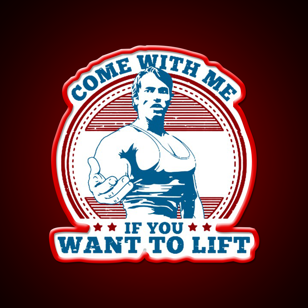 Come With Me If You Want To Lift Gym Fitness Led Neon Sign Rgb Color