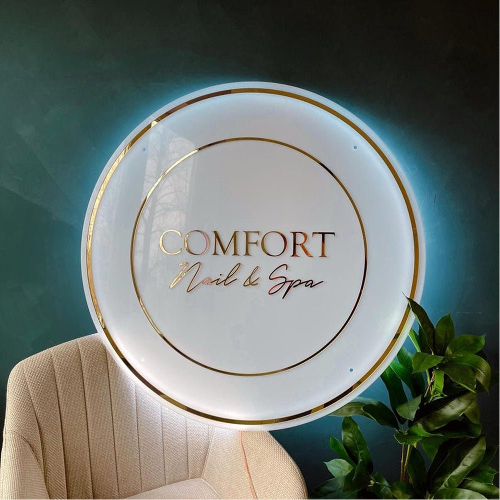 Comfort Nail Sand Spa Acrylic Business Logo Sign - Shineneon