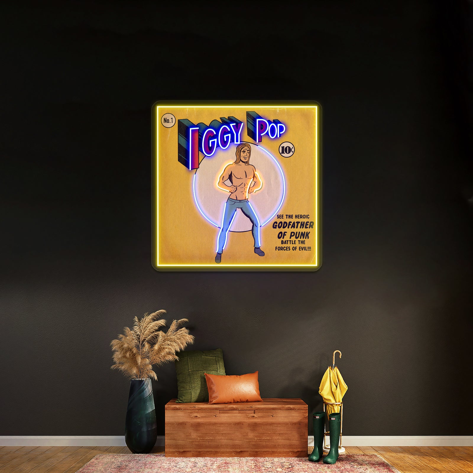 Comic Pop Artwork Business Led Sign