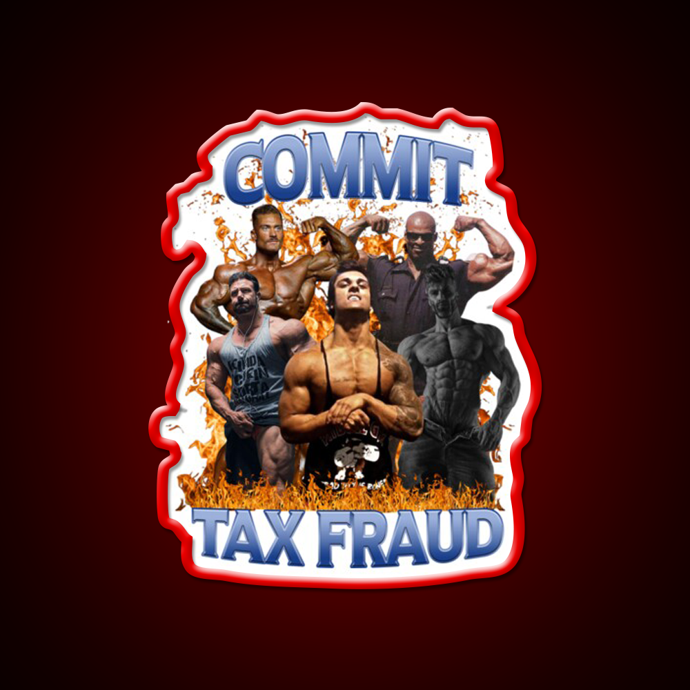 Commit Tax Fraud Gym Fitness Led Neon Sign Rgb Color