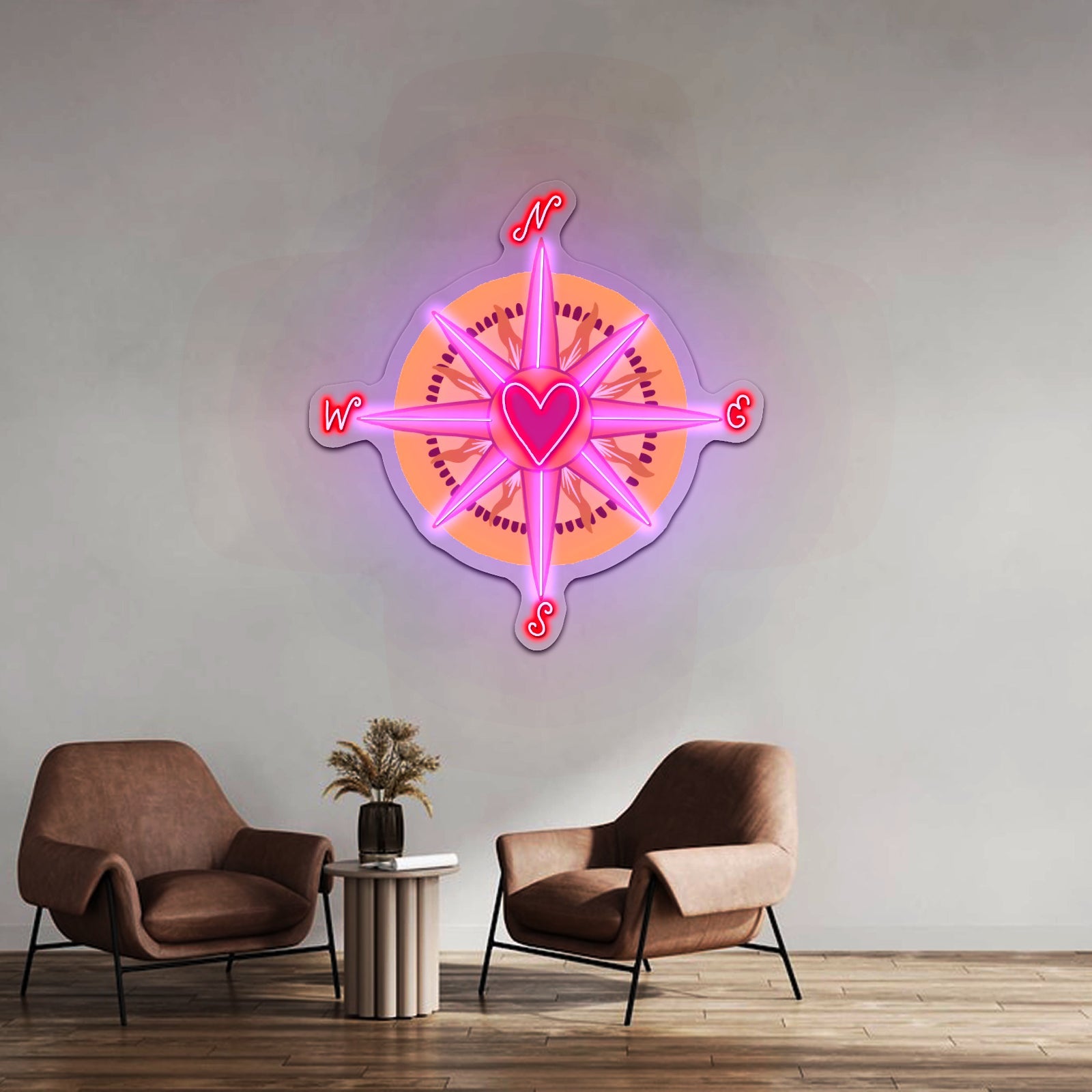 Compass Nature Neon Signs For Wall Decor - Shineneon