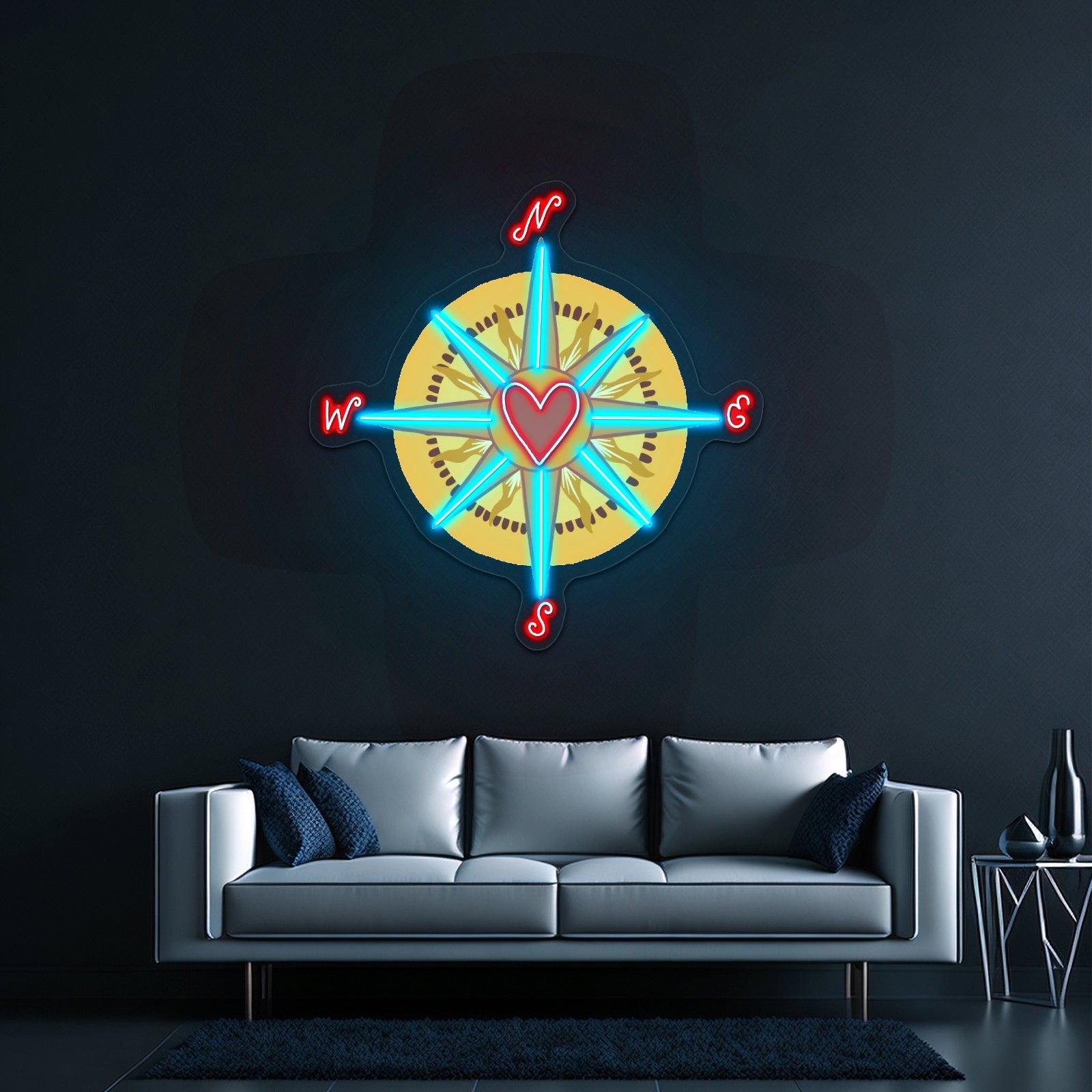 Compass Nature Neon Signs For Wall Decor - Shineneon