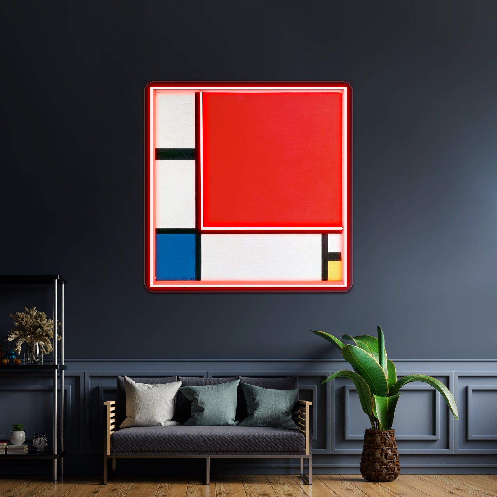 Composition Ii In Red Blue And Yellow By Piet Mondrian 1930 Wall Artwork Neon Signs | Shineneon