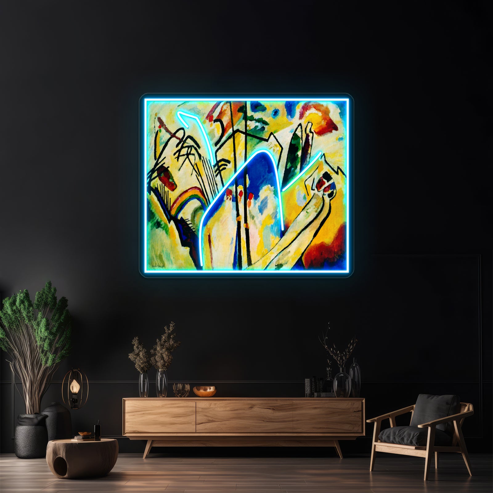 Composition Iv Wassily Kandinsky Abstract Art Wall Artwork Neon Signs | Shineneon