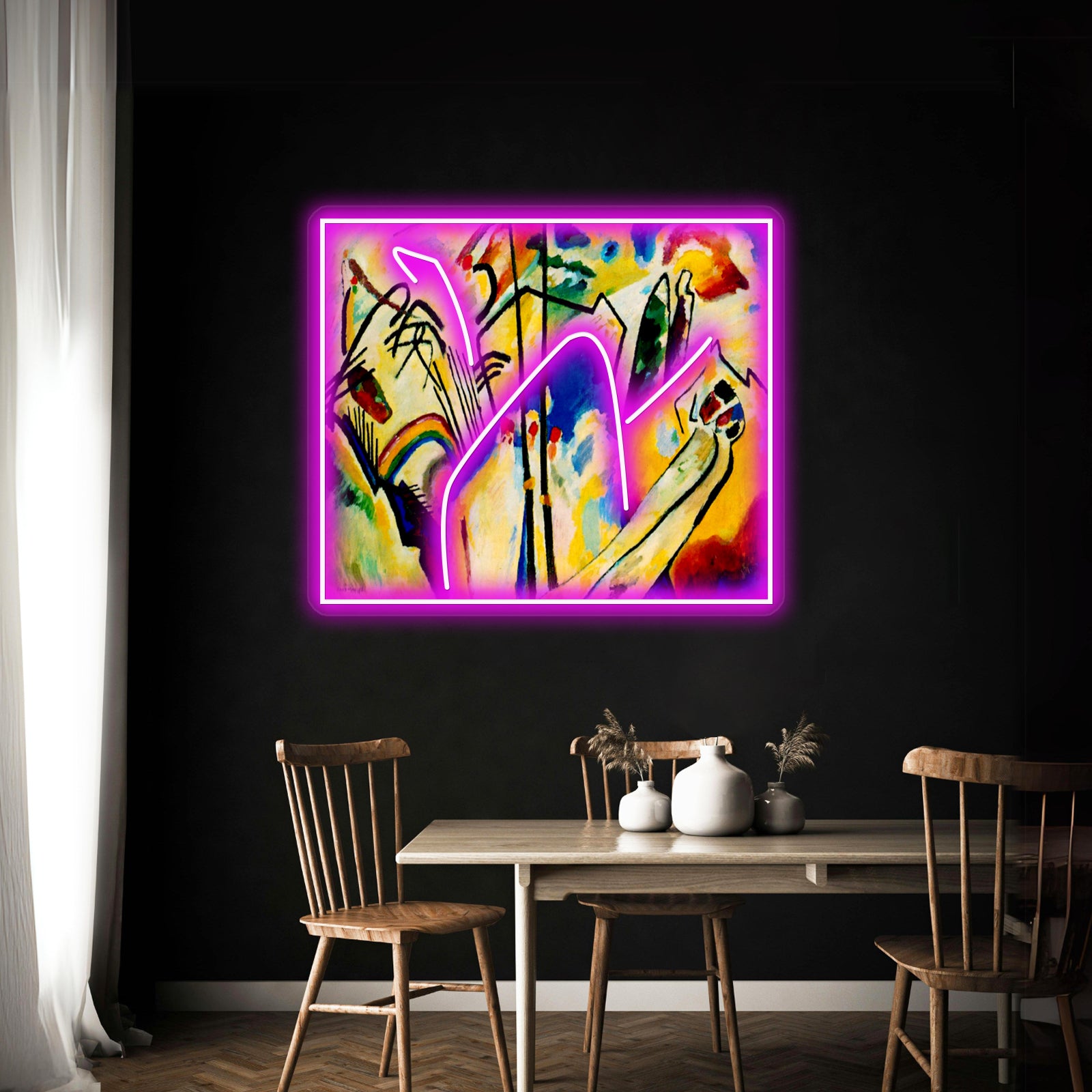 Composition Iv Wassily Kandinsky Abstract Art Wall Artwork Neon Signs | Shineneon