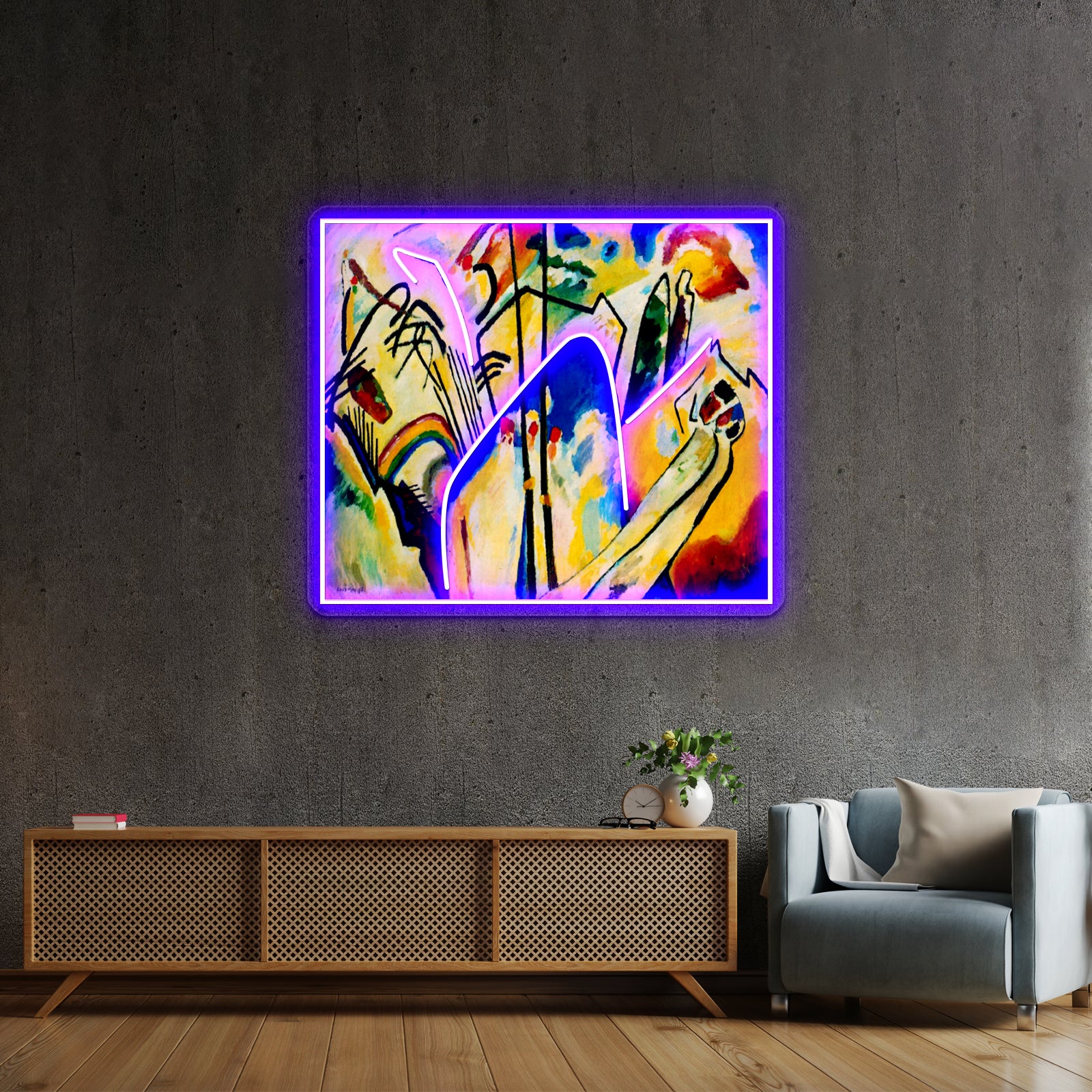 Composition Iv Wassily Kandinsky Abstract Art Wall Artwork Neon Signs | Shineneon