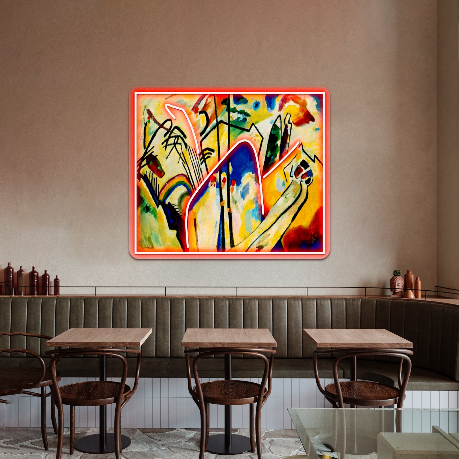 Composition Iv Wassily Kandinsky Abstract Art Wall Artwork Neon Signs | Shineneon
