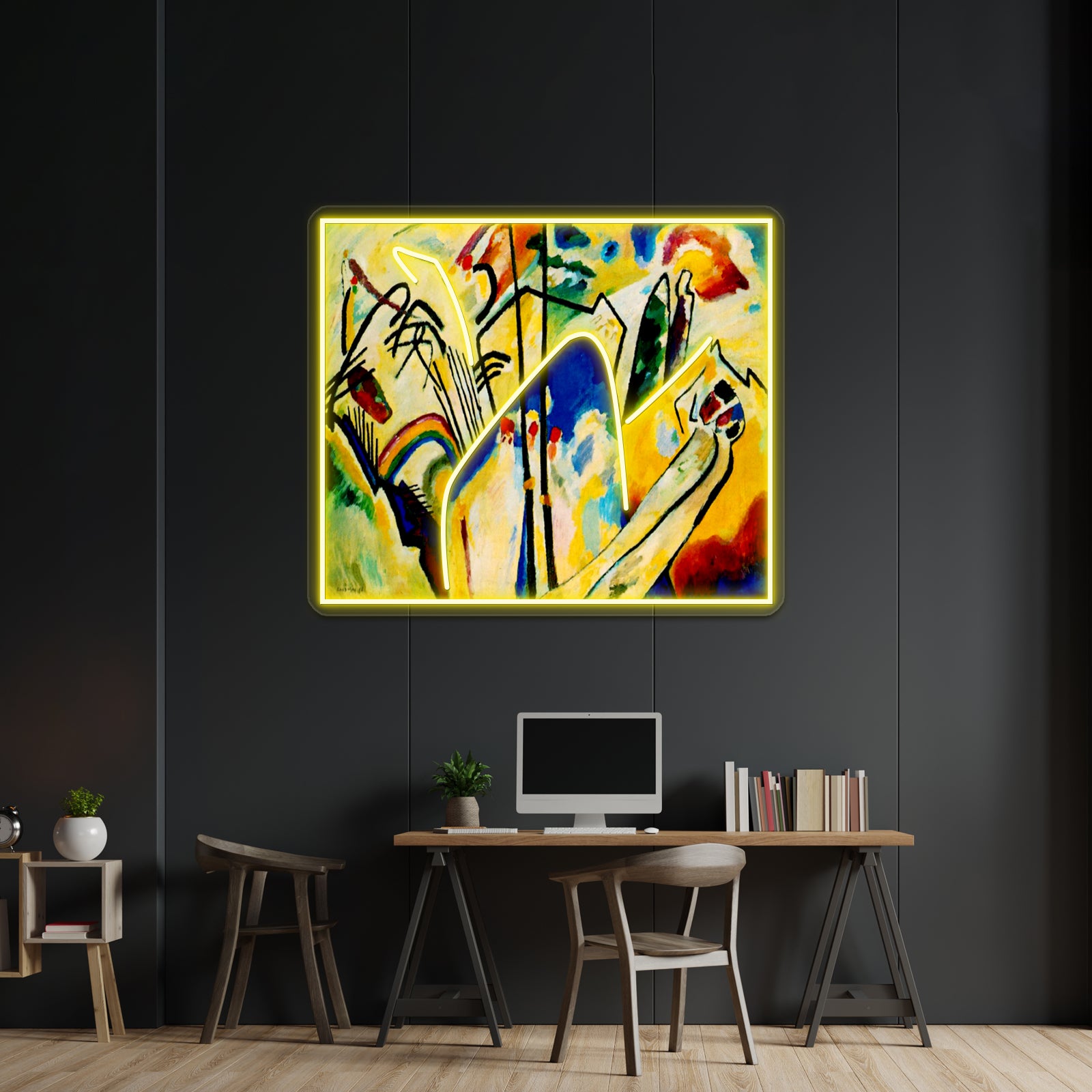 Composition Iv Wassily Kandinsky Abstract Art Wall Artwork Neon Signs | Shineneon