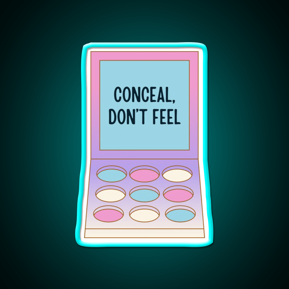 Conceal Dont Feel Nail Salon Led Neon Sign For Tech Room Rgb Color - Shineneon