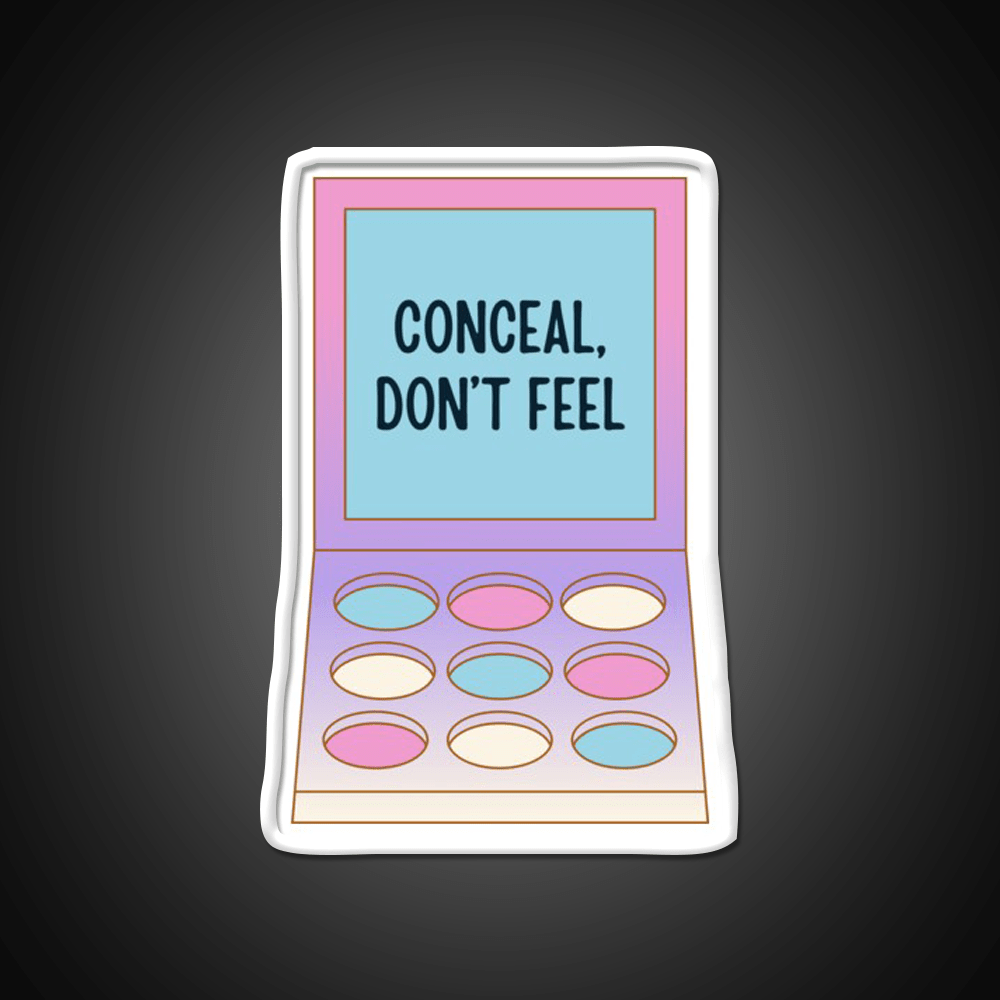 Conceal Dont Feel Nail Salon Led Neon Sign For Tech Room Rgb Color - Shineneon