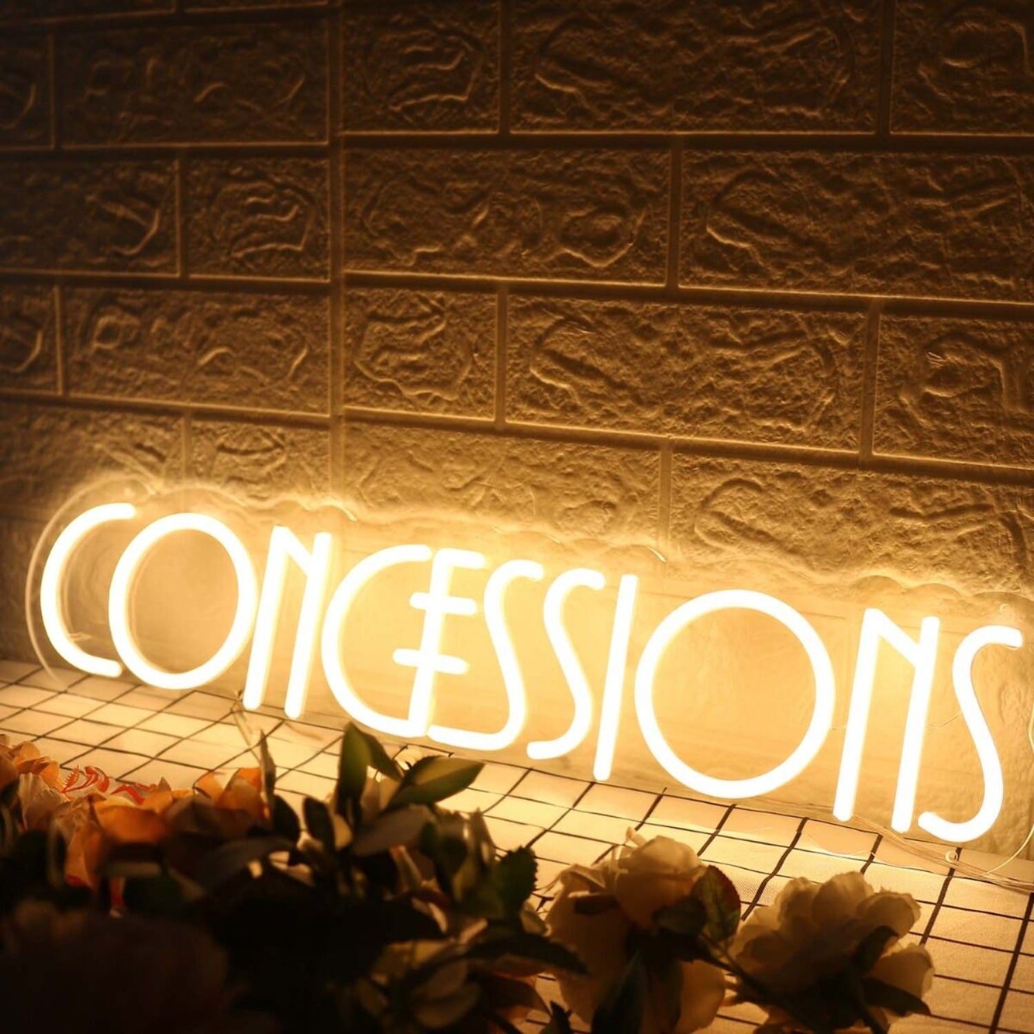 Concessions Yellow Neon Sign For Event And Party Spaces | Shineneon