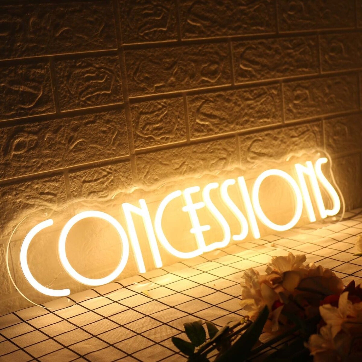 Concessions Yellow Neon Sign For Event And Party Spaces | Shineneon